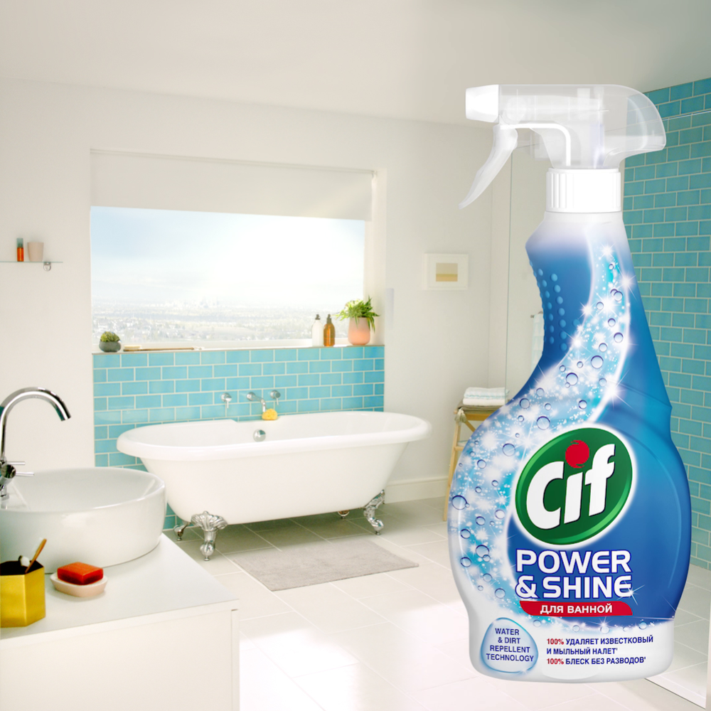 Средство для ванной «Cif Power&Shine» легкость чистоты, 500 мл
