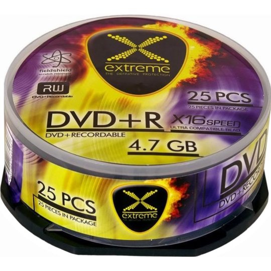 Диск DVD+R «Esperanza» Extreme, 1171, X16, 4.7GB, 25 шт