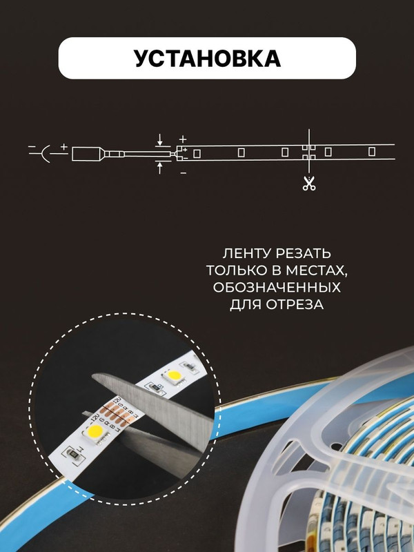 Лента светодиодная 5 метров GLS-5050-60-14.4-12-IP65-RGB 5039(5)