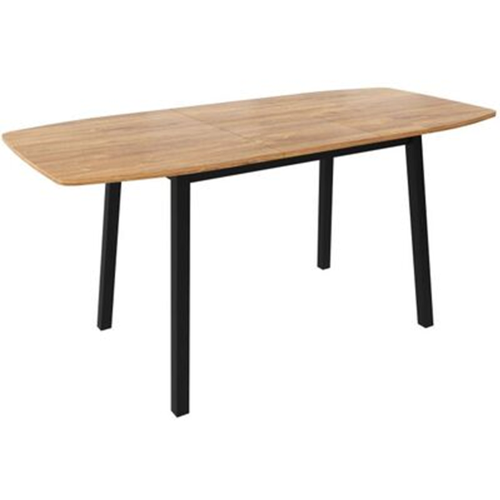 Обеденный стол «Listvig» Лион, дуб/черный, 74641, 152х70 см