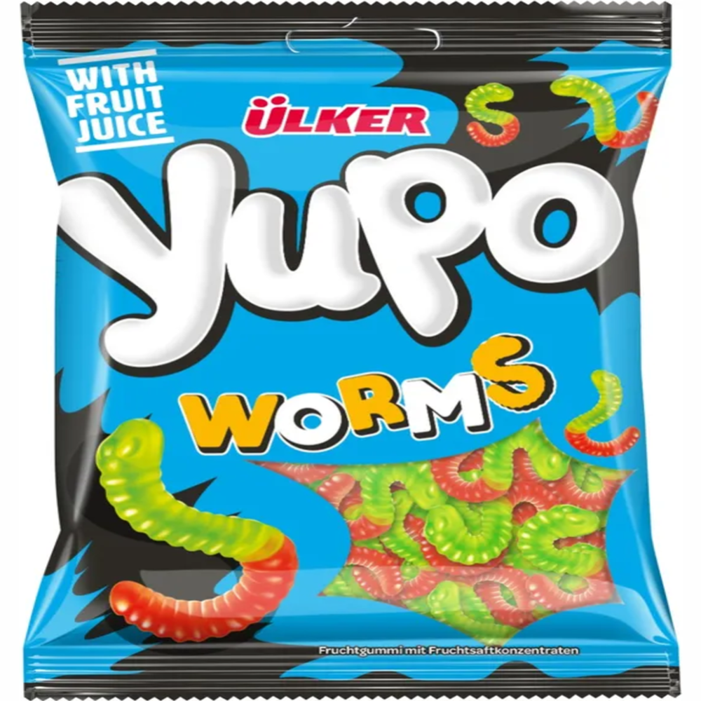 Конфеты жевательные «Ulker» Yupo Worms, фруктовые с соком, 80 г купить в  Минске: недорого, в рассрочку в интернет-магазине Емолл бай