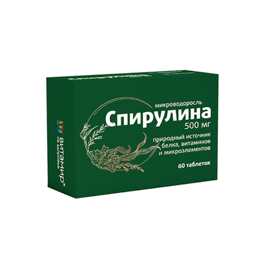 Vitamir Биологически активная добавка к пище "Спирулина 500 мг" (таблетки массой 509,0 мг±10%)