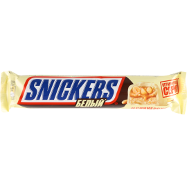 Шоколадный батончик «Snickers» белый,  81 г