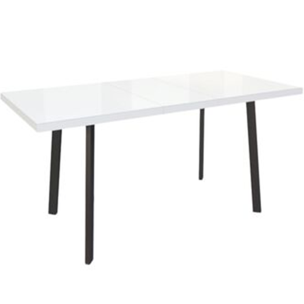 Обеденный стол «Listvig» Фин, белый/графит, 64738, 152х70 см
