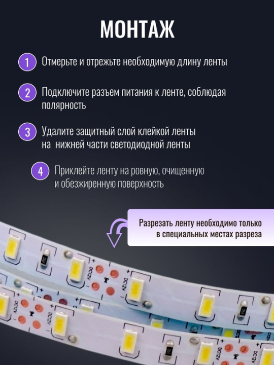 Лента светодиодная 5 метров GLS-5730-60-18-12-IP20-6 General 503401(5)