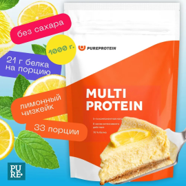 Мультикомпонентный протеин Лимонный чизкейк 1000г PureProtein