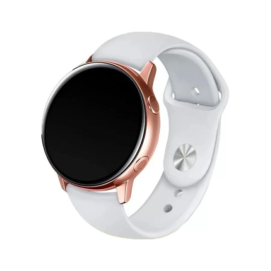 Силиконовый ремешок KST Sport 22mm белый для Samsung Galaxy Watch 3 45mm / Active 2 44mm / Huawei Watch GT2 46 mm / Honor Watch Magic 2 46 mm / GT2 Pro / GS Pro (2)