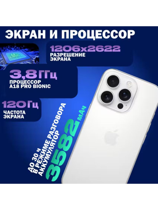 Смартфон Apple iPhone 16 Pro 128GB (белый титан)