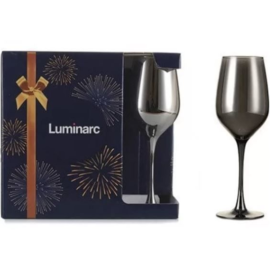 Набор бокалов для вина «Luminarc» Shiny graphite, 3 шт, 350 мл