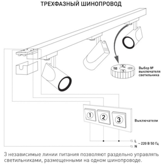 Шинопровод «Elektrostandard» TRL-1-3-200-WH, белый, a039590, 2 м