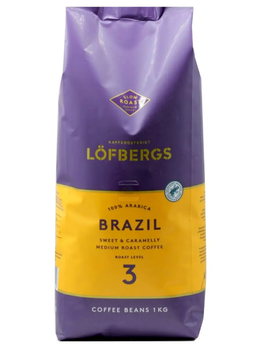 Lofbergs Brazil 1кг кофе в зернах, арабика 100% Лофбергс