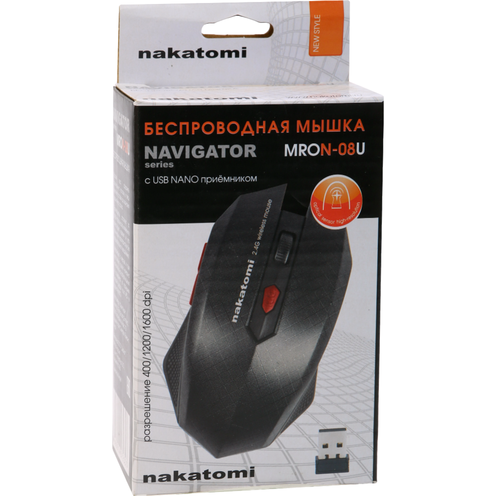 Мышь «Nakatomi» Mron-08U Black