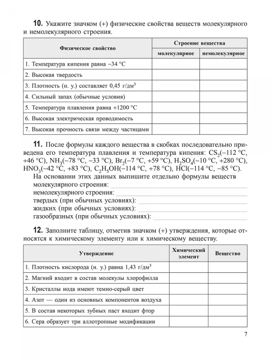 Теоретические основы химии. Рабочая тетрадь старшеклассника и абитуриента