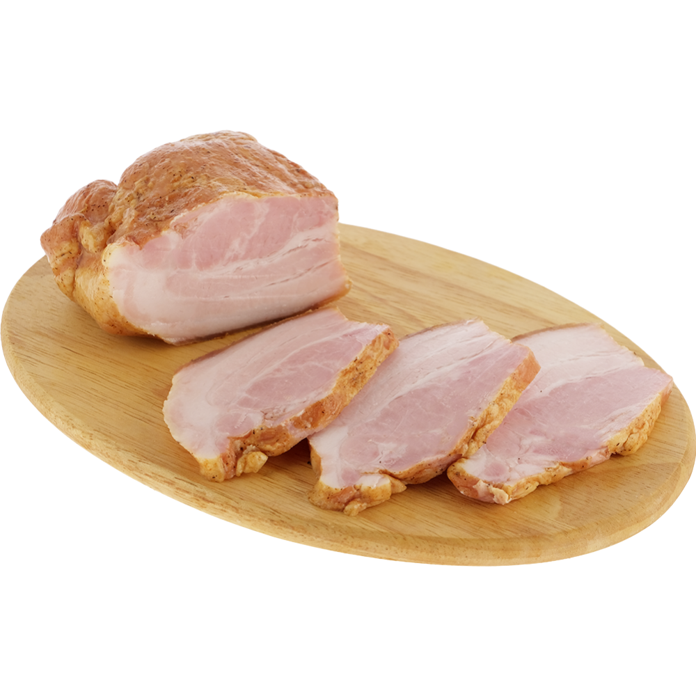 Про­дукт из сви­ни­ны «По­лос­ка до­маш­ня­я» коп­че­но-ва­ре­ный 1 кг