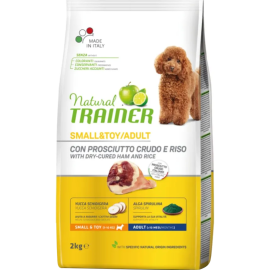 Корм для собак «Trainer» Natural, Adult Mini, сыровяленая ветчина/рис/маточное молочко, 2 кг