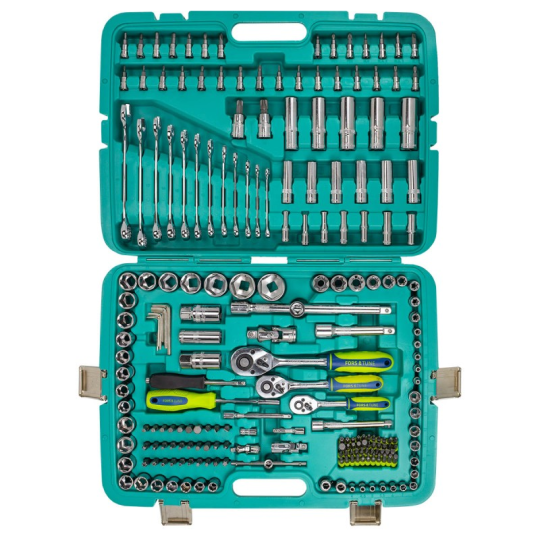 Набор инструментов 216пр. 1/4''3/8''1/2''(6гр.)(4-32мм) в пласт. кейсе FORSandTUNE