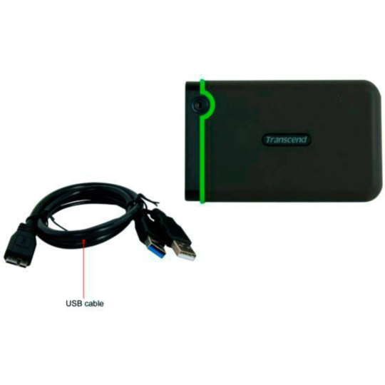 Внешний жесткий диск «Transcend» StoreJet 25M3 TS1TSJ25M3S USB3.0