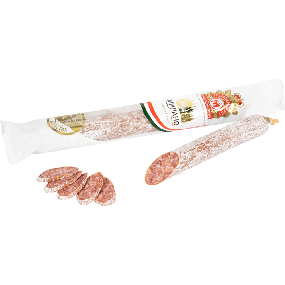 Кол­ба­са сы­ро­коп­че­ная «Ми­ла­но» высший сорт, 1 кг