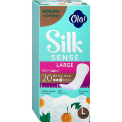 Еже­днев­ные про­клад­ки «Ola!» Silk Sense Daily Large Deo, Ро­маш­ка, 20 шт