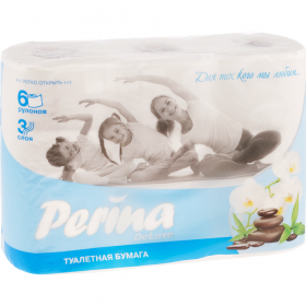 Бумага туа­лет­ная «Perina» Deluxe, трех­слой­ная, 6 шт