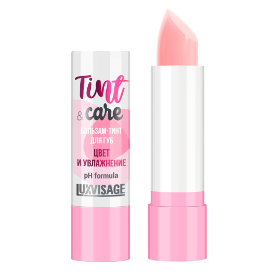 Бальзам-тинт для губ LUXVISAGE Tint & care pH formula цвет и увлажнение тон 01 ROSE