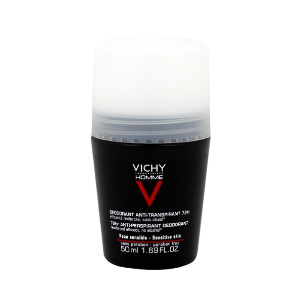 Vichy Homme Дезодорант-антиперспирант шариковый 72 часа против избыточного потоотделения 50 мл