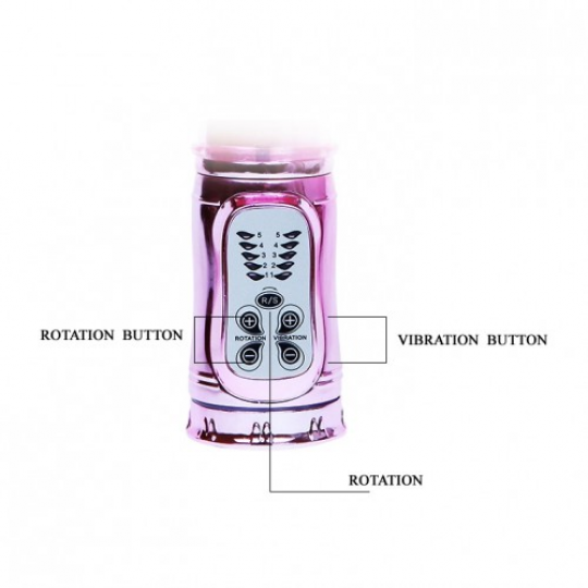 Перезаряжаемый вибратор Hi-tech с ротацией Butterfly