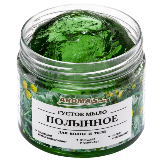 Мыло густое «Aroma'Saules» для тела и волос, полынное, 250 мл