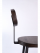 Барный высокий стул со спинкой из дуба, Н78см, мореный/черный, STAL-MASSIV