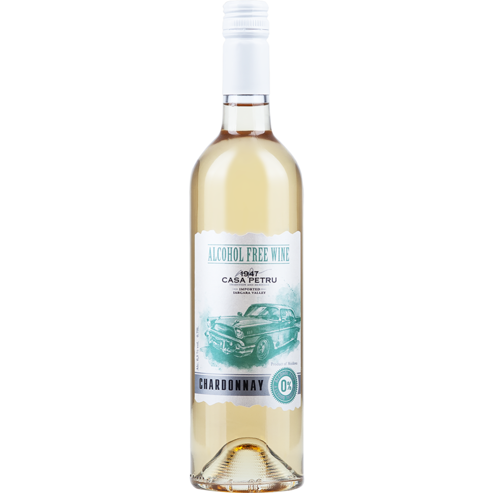 Вино безалкогольное «Casa petru» chardonnay белое, полусладкое, 0.75л #0