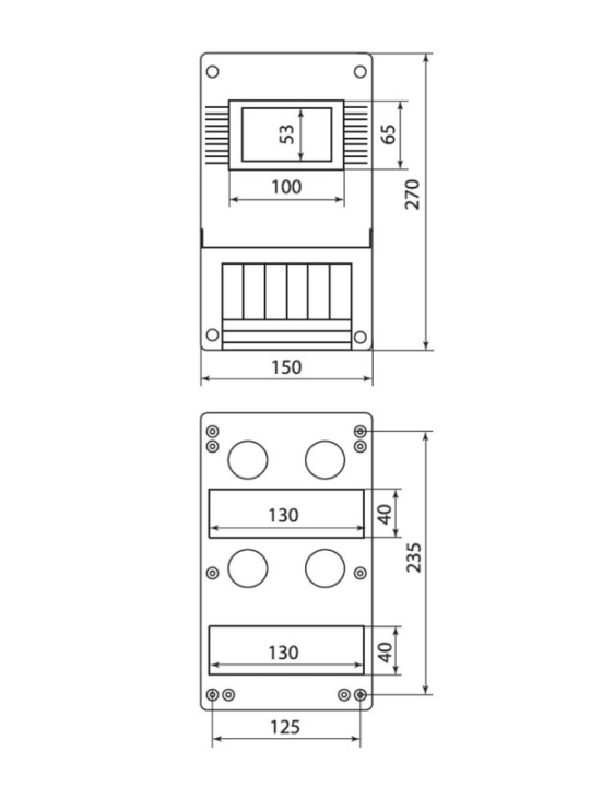 Щиток квартирный ЩК 26-004 2-6 модулей DIN без дверки IP20 TDM SQ0906-0017