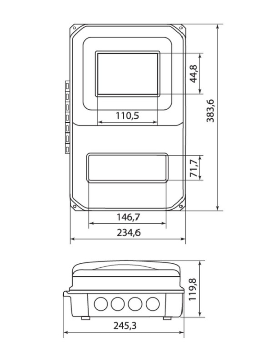 Корпус ЩУРН-П 1ф-8 (383*234*119) IP54 пластик TDM SQ0906-0301