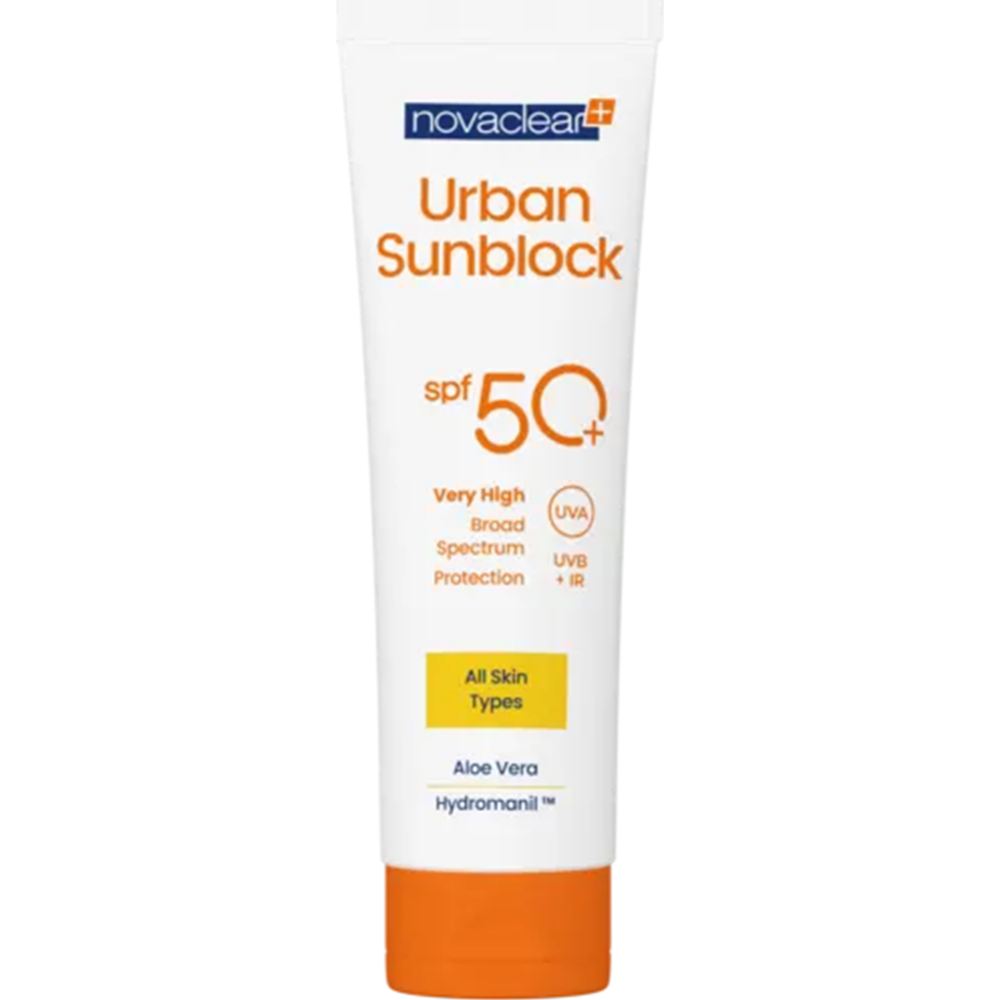 Солнцезащитный крем «NovaClear» Urban Sunblock, для всех типов кожи, SPF50+, 125 мл