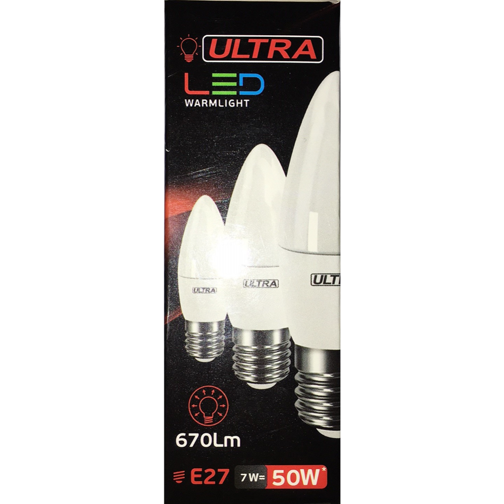 Лампа светодиодная «Ultra» LED, теплый свет, 7 Вт