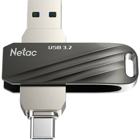 USB накопитель «Netac» NT03US11C-032G-32BK, black/silver