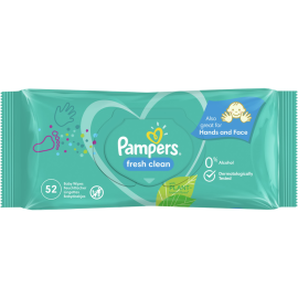 Детские влажные салфетки «Pampers» Fresh Clean, 52 шт