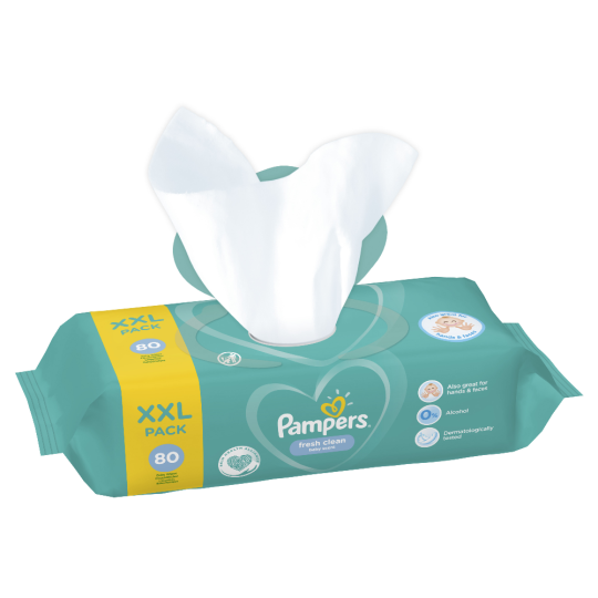 Детские влажные салфетки «Pampers» Fresh Clean, 80 шт