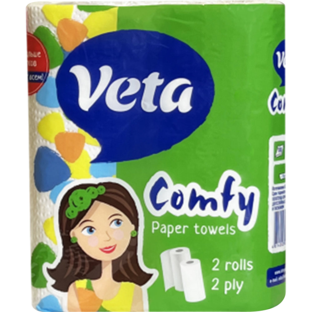 Полотенца бумажные «Veta» 11.5 м, 2 рулона