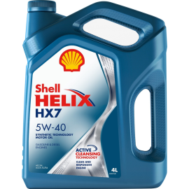 Масло моторное «Shell» Helix, HX7 5W-40, 4 л