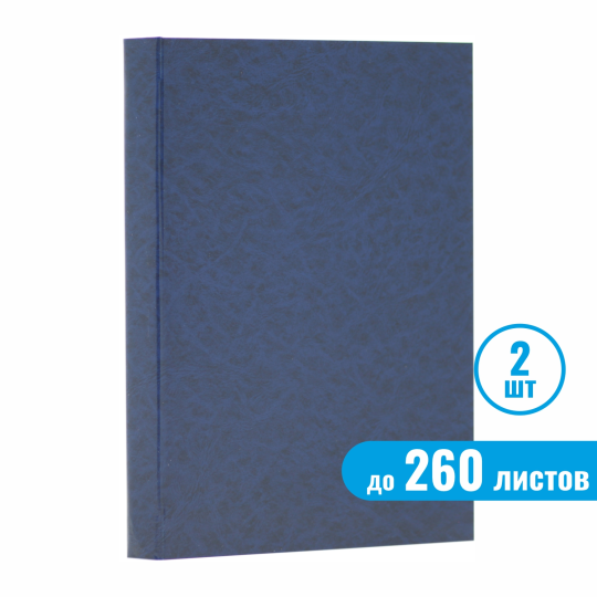 Папка для дипломной работы (без надписи), синяя, до 260 листов, 2 шт.