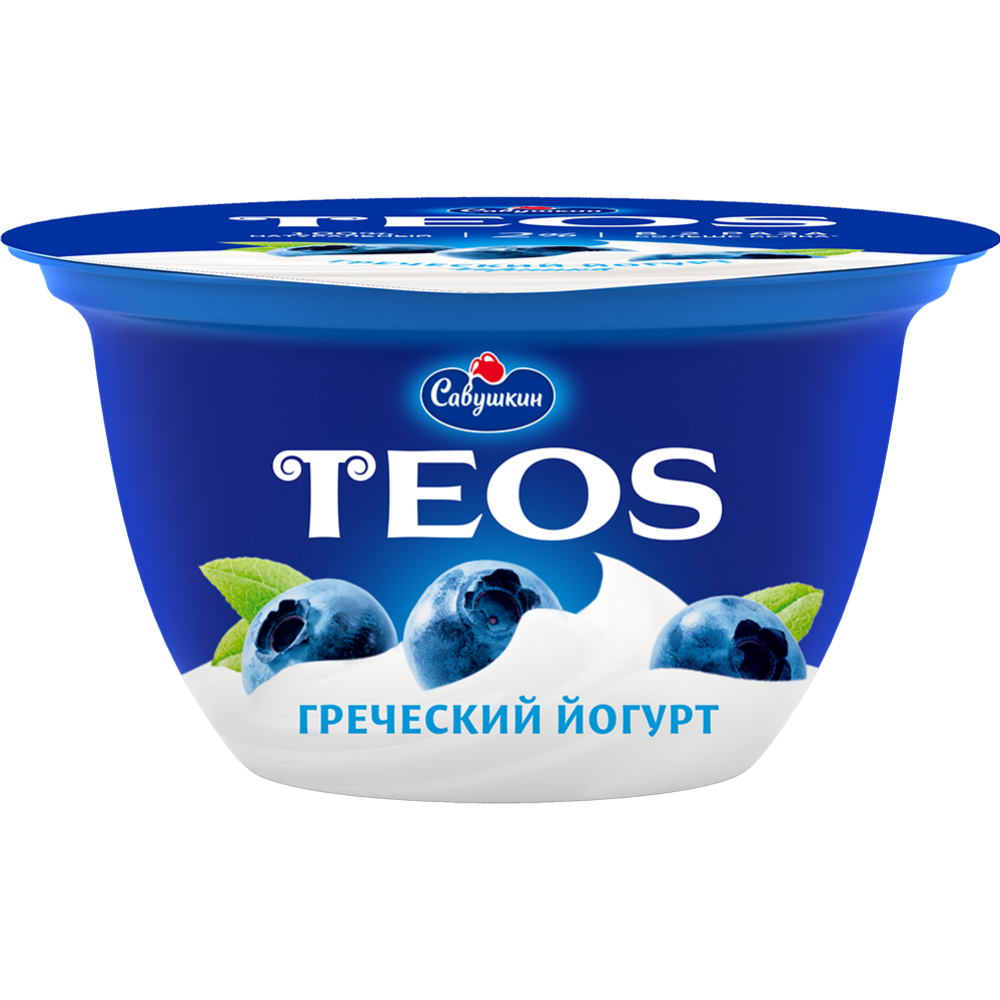 Йогурт греческий «Teos» черника, 2%, 140 г #0