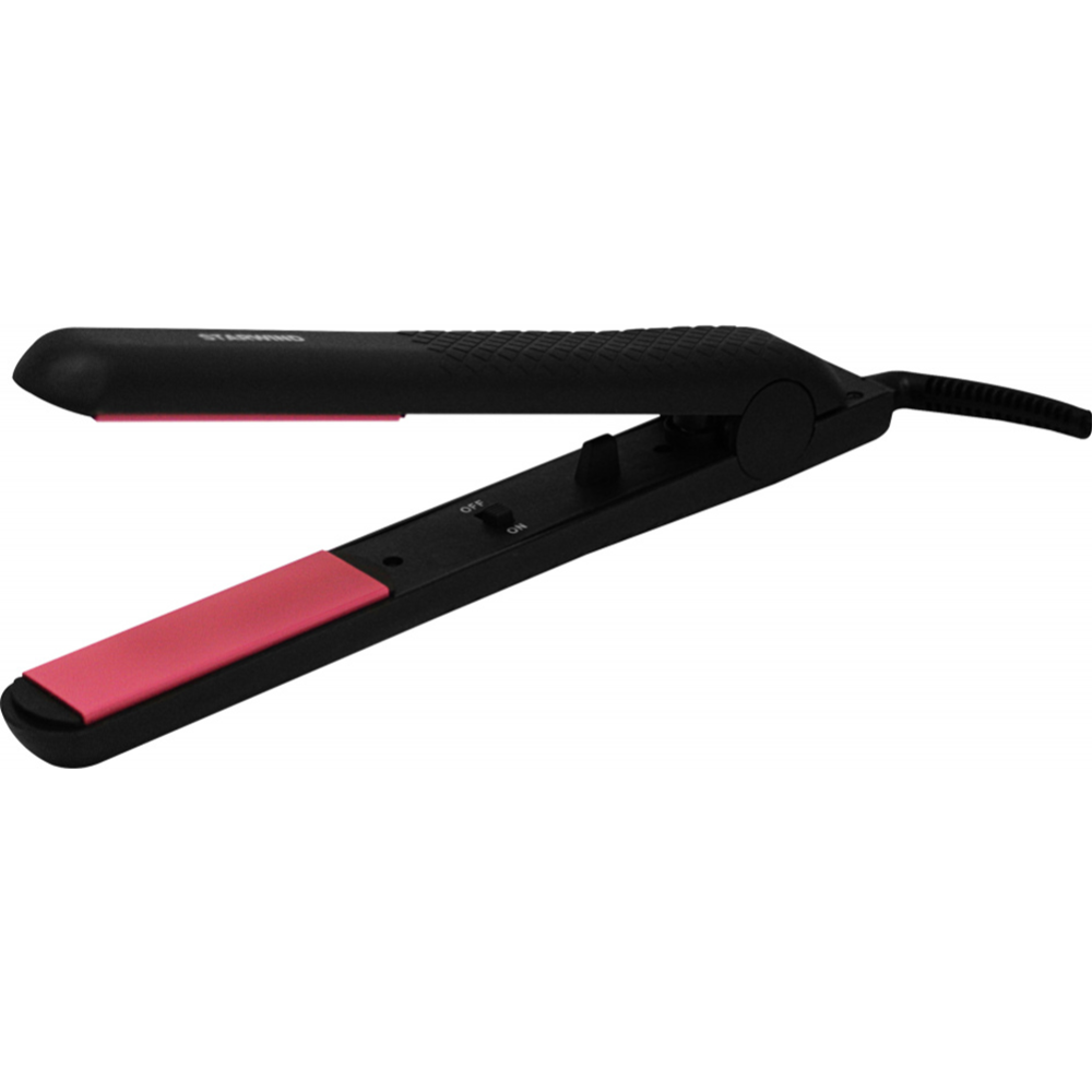 Выпрямитель для волос «StarWind» SHE5500, черный/розовый
