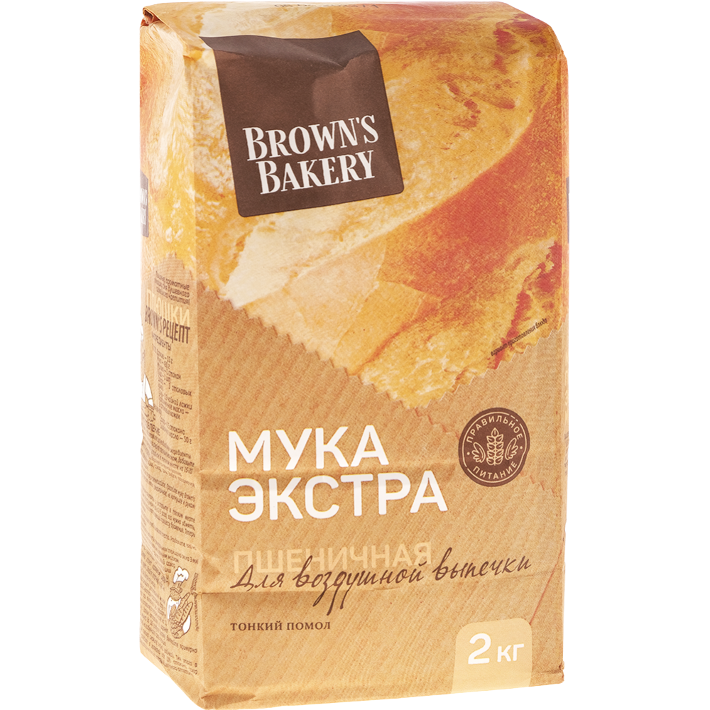 Мука пшеничная «Brown's Bakery» экстра, 2 кг #0