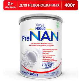 Смесь «Nestle» Prenan для недо­но­шен­ных и ма­ло­вес­ных детей, 400 г