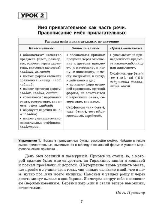 Русский язык на "отлично".  7 класс: пособие для учащихся учреждений общего среднего образования (2-е издание)