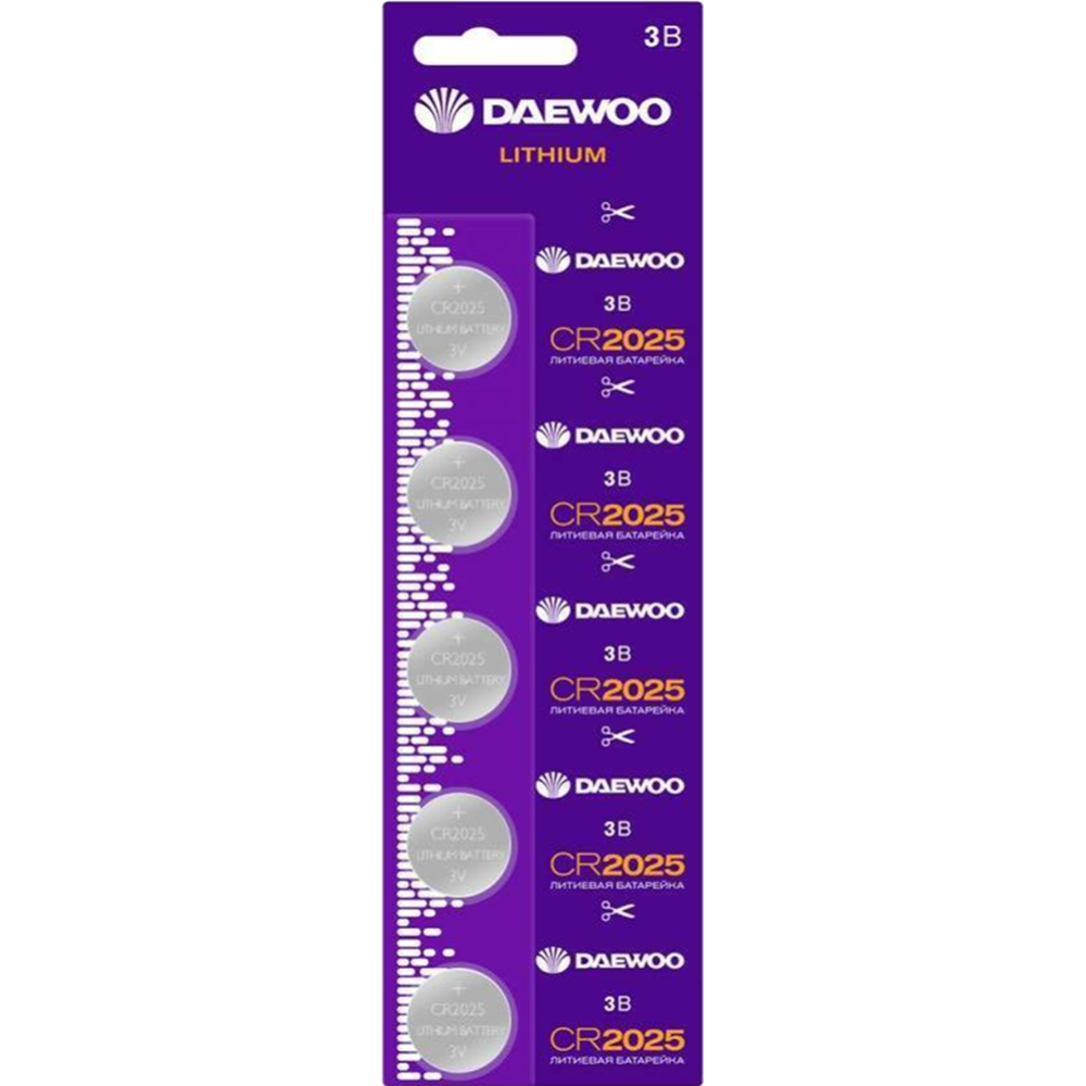 Батарейки «Daewoo» CR2025-BP5, 5 шт