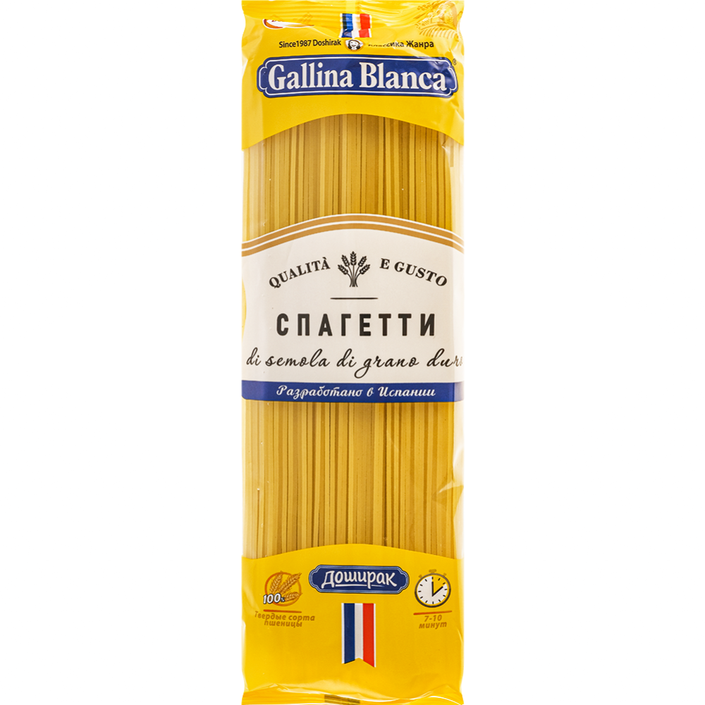 Ма­ка­рон­ные из­де­лия «Gallina Blanca» спа­гет­ти, выс­ше­го сорта, 400 г