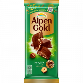 Шо­ко­лад «Alpen Gold» мо­лоч­ный, фундук, 85 г