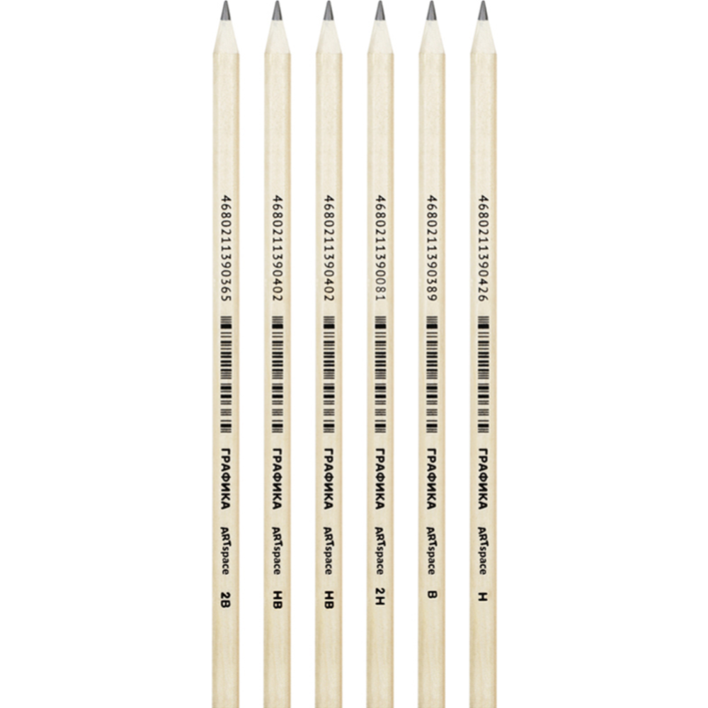 Набор карандашей «ArtSpace» BP_41045, чернографитные, 6 шт
