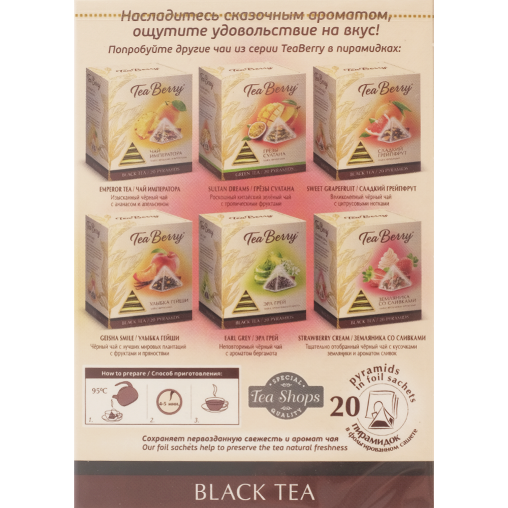 Чай черный «Tea Berry» Брызги шампанского, 20 шт
